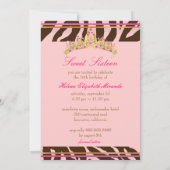 PixDezines Sweet 16/ゼブラストライプ 招待状 (裏面)