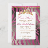 PixDezines Sweet 16/ゼブラストライプ 招待状 (裏面)