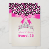 PixDezines Sweet 16/ピンクジャガー 招待状 (正面/裏面)