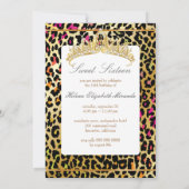 PixDezines Sweet 16/プリンセス/レオパード 招待状 (裏面)