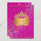 PixDezines Sweet 16/レインボースワール 招待状 (正面/裏面)