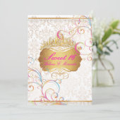 PixDezines SWEET 16/レインボー スワールズ 招待状 (スタンド正面)