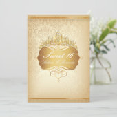 PixDezines Sweet 16 / ヴィンテージ ロッシ ダマスク 招待状 (スタンド正面)