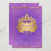 PixDezines Sweet 16/ヴィンテージRossi Damask 招待状 (正面/裏面)