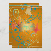 PixDezines Sweet 16/Butterfiles/Swarls/Dragonbles 招待状 (正面/裏面)