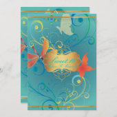 PixDezines Sweet 16/Butterfiles/Swarls/Dragonbles 招待状 (正面/裏面)