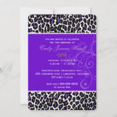 PixDezines sweet 16/purple leopard 招待状 (裏面)