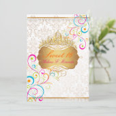 PixDezines Sweet 16/Rainbow Swirls/DIY背景 招待状 (スタンド正面)