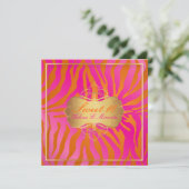 PixDezines Sweet 16/Zebra Stripes 招待状 (スタンド正面)