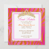 PixDezines Sweet 16/Zebra Stripes 招待状 (裏面)