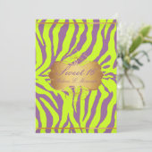 PixDezines Sweet 16/Zebra Stripes 招待状 (スタンド正面)