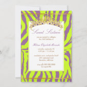 PixDezines Sweet 16/Zebra Stripes 招待状 (裏面)