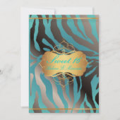 PixDezines Sweet 16/Zebra Stripes 招待状 (正面)