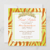 PixDezines Sweet 16/Zebra Stripes 招待状 (裏面)