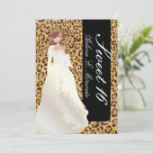 PixDezines Sweet 16/Zebra Stripes 招待状 (スタンド正面)