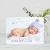 PixDezines Sweet Huminic Birth Announcement, Boy 案内状 (スタンド正面)