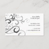 PixDezines Swirls /グラファイト+Eggshell 名刺 (裏面)