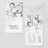 PixDezines Swirls /グラファイト+Eggshell 名刺 (正面/裏面)