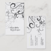 PixDezines Swirls /グラファイト+Eggshell 名刺 (正面/裏面)