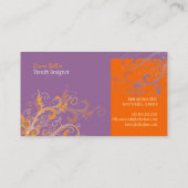 PixDezines Swirls /薄紫+tangerine 名刺 (裏面)