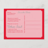 PixDezines TALLIT/RED/(ユダヤ教の)バル・ミツバー日付を保存 案内ポストカード (裏面)