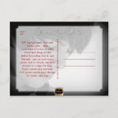 PixDezines TALLIT/RED/（ユダヤ教の）バル・ミツバー日付を保存 案内ポストカード (裏面)