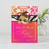 PixDezines Tanza ダマスク/スウィート16/ゼブラ 招待状 (スタンド正面)