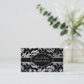 PixDezines Tanza Damask/DIYの背景 名刺 (スタンド正面)