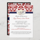 PixDezines Tanza Damask/DIYカラー！!! 招待状 (正面/裏面)