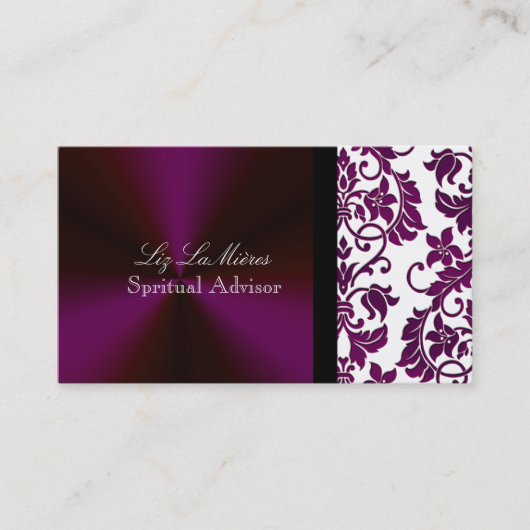 PixDezines Tanza Damask/DIY背景色 名刺 (正面)