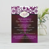 PixDezines Tanza Damask/DIY背景色 招待状 (スタンド正面)