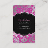 PixDezines Tanza Damask/DIY背景/ベリー 名刺 (裏面)