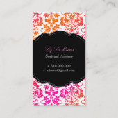 PixDezines Tanza Damask/DIY背景 名刺 (裏面)