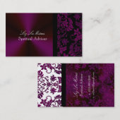 PixDezines Tanza Damask/DIY背景/黒 名刺 (正面/裏面)