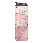 PixDezines TERRAZZOバラ金ゴールド、ブルゴーニュ タンブラー (回転右)