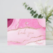 PixDezines THANK YOUバー（ユダヤ教の）バル・ミツバー水彩画 出欠カード (スタンド正面)