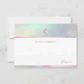 PixDezines THANK YOU（ユダヤ教の）バル・ミツバーBrushed Watercol 出欠カード (裏面)