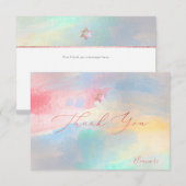 PixDezines THANK YOU（ユダヤ教の）バル・ミツバーBrushed Watercol 出欠カード (正面/裏面)