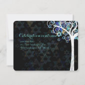 PixDezines Tree of Lifeバルミツワー/披露宴 招待状 (裏面)