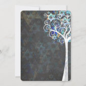 PixDezines Tree of Lifeバルミツワー/chalkboard 招待状 (裏面)