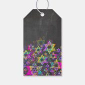 PixDezines Tree of Lifeバルミツワー/Neon Pink ギフトタグ (裏面)