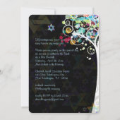 PixDezines tree of lifeバー（ユダヤ教の）バル・ミツバー 招待状 (裏面)