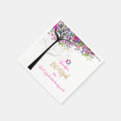 PIXDEZINES TREE OF LIFE/バルミツワー/NEON PINK スタンダードカクテルナプキン (角)