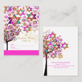 PixDezines Tree of Life(ユダヤ教の)バル・ミツバー座席表 プレイスカード (正面/裏面)