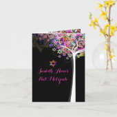 PixDezines tree of life/(ユダヤ教の)バル・ミツバー/DIYbackgrou カード (黄色い花)