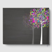 PixDezines Tree of Life(ユダヤ教の)バル・ミツバー/Pink+Chalkbo ゲストブック (裏面)