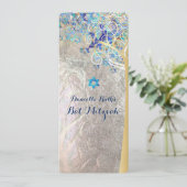 PixDezines Tree of Life（ユダヤ教の）バル・ミツバー/Silver Foil 招待状 (スタンド正面)