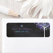 PixDezines tree of life/purple/(ユダヤ教の)バル・ミツバー ラベル (インサイチュ)