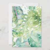 PixDezines Tropical Greenery 救  Our Date 招待状 (裏面)