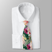 PixDezines Tropical Paradise Floral Foliage ネクタイ (タイ)
